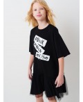 Платье трикотажное для девочек black