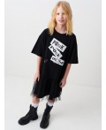 Платье трикотажное для девочек black