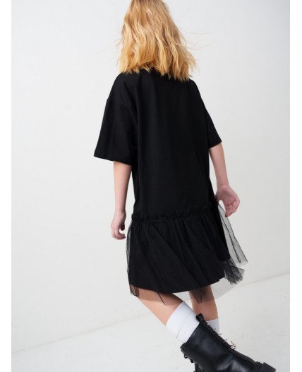 Платье трикотажное для девочек black