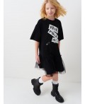 Платье трикотажное для девочек black