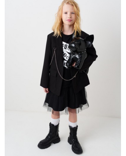 Платье трикотажное для девочек black