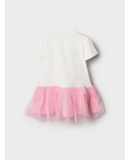 Платье детское трикотажное для девочек white, pink