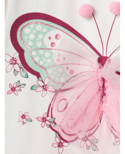 Платье детское трикотажное для девочек white, pink