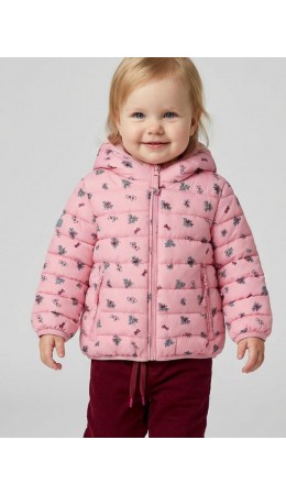 Куртка детская текстильная с полиуретановым покрытием для девочек multicolor