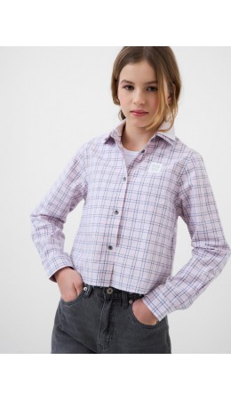 Рубашка текстильная для девочек white, pale pink, grey