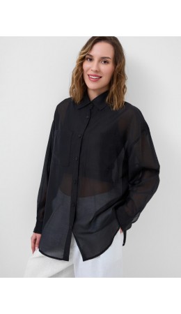 Рубашка текстильная для женщин black