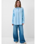 Рубашка текстильная для женщин light blue