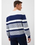 Джемпер трикотажный для мужчин white, dark blue