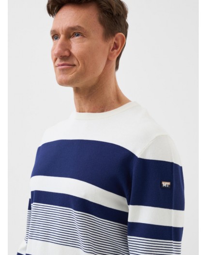 Джемпер трикотажный для мужчин white, dark blue