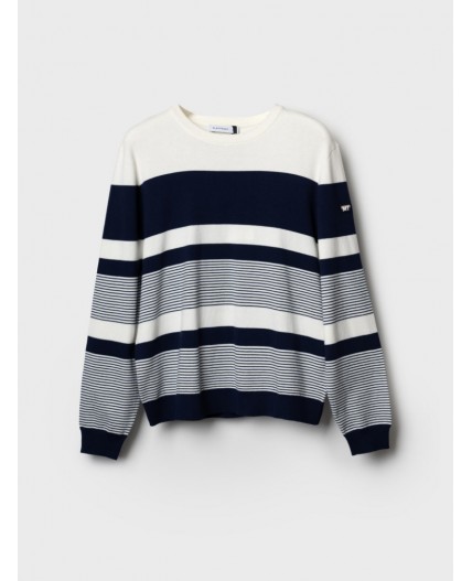 Джемпер трикотажный для мужчин white, dark blue