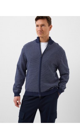 Кардиган трикотажный для мужчин white, dark blue