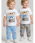 Брюки детские трикотажные для мальчиков, 2 пары в комплекте multicolor