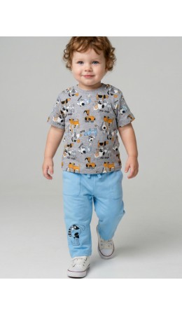 Комплект детский трикотажный для мальчиков: джемпер (футболка), брюки multicolor