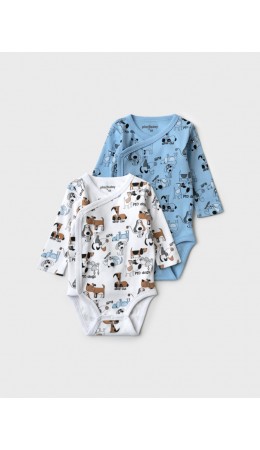 Боди детское трикотажное для мальчиков, 2 шт в комплекте multicolor