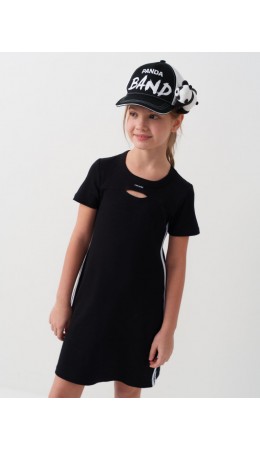 Кепка текстильная для девочек белый,черный