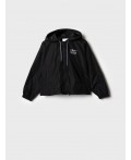 Куртка текстильная с полиуретановым покрытием для девочек (ветровка) black