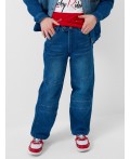 Брюки текстильные джинсовые для мальчиков синий