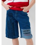 Шорты текстильные джинсовые для мальчиков синий