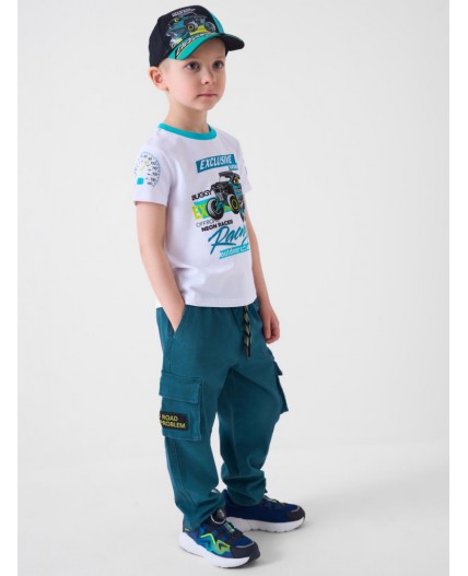 Брюки текстильные для мальчиков turquoise