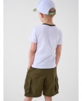 Шорты детские текстильные для мальчиков dark green