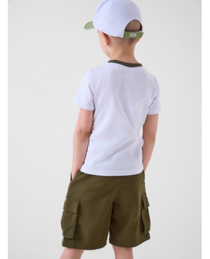 Шорты детские текстильные для мальчиков dark green