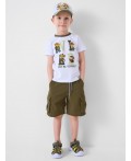Шорты детские текстильные для мальчиков dark green