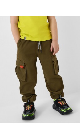 Брюки текстильные для мальчиков dark green