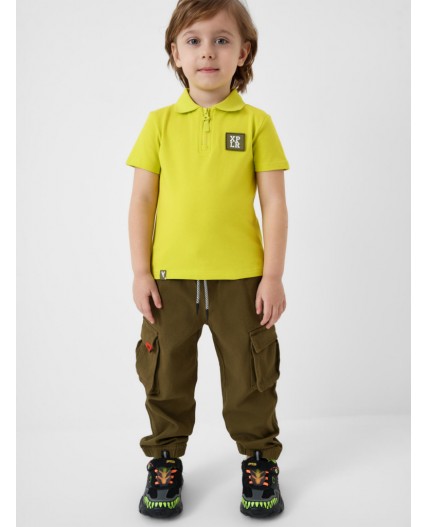 Брюки текстильные для мальчиков dark green