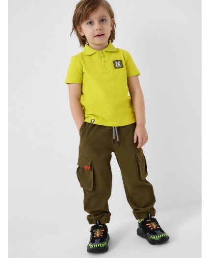 Брюки текстильные для мальчиков dark green