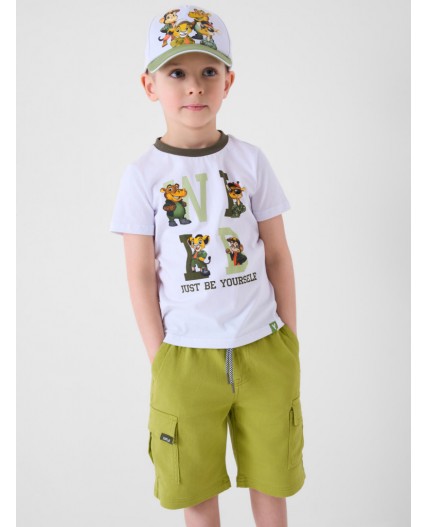 Шорты текстильные для мальчиков light green