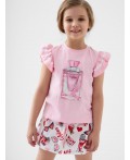 Джемпер трикотажный для девочек (футболка) pale pink