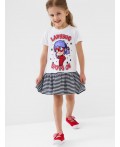 Платье трикотажное для девочек white, black