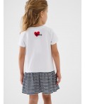 Платье трикотажное для девочек white, black