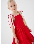 Сарафан текстильный для девочек white, red