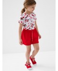 Шорты трикотажные для девочек, 2 шт в комплекте pale pink, red