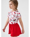 Шорты трикотажные для девочек, 2 шт в комплекте pale pink, red