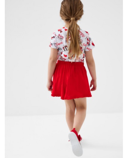 Шорты трикотажные для девочек, 2 шт в комплекте pale pink, red