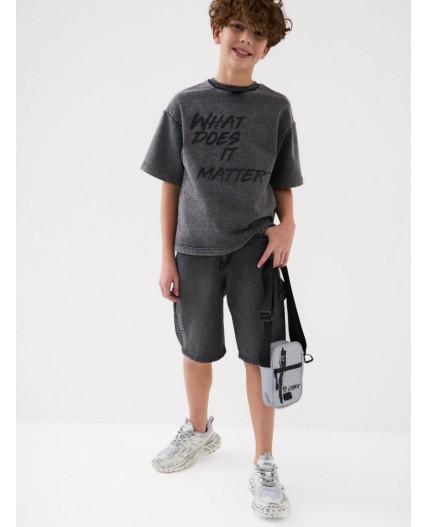 Полуботинки для мальчиков серый