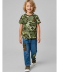 Брюки текстильные джинсовые для мальчиков dark blue, dark green