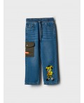 Брюки текстильные джинсовые для мальчиков dark blue, dark green