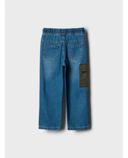 Брюки текстильные джинсовые для мальчиков dark blue, dark green