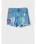 Шорты текстильные джинсовые для девочек blue