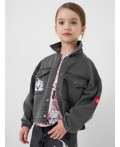 Куртка текстильная джинсовая для девочек black
