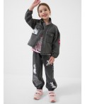 Куртка текстильная джинсовая для девочек black