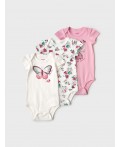 Боди детское трикотажное для девочек, 3 шт в комплекте multicolor