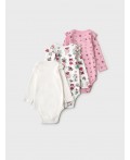 Боди детское трикотажное для девочек, 3 шт в комплекте multicolor