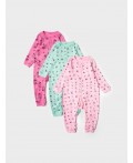 Комбинезон детский трикотажный для девочек, 3 шт в комплекте multicolor