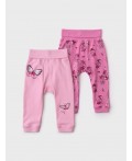 Брюки детские трикотажные для девочек, 2 пары в комплекте multicolor