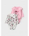 Боди детское трикотажное для девочек, 2 шт в комплекте multicolor