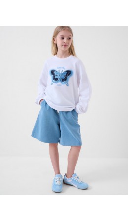 Шорты трикотажные для девочек blue